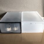透明シューズボックス、2種類買ってみた。おすすめはアイリスオオヤマ（1個415円前後）