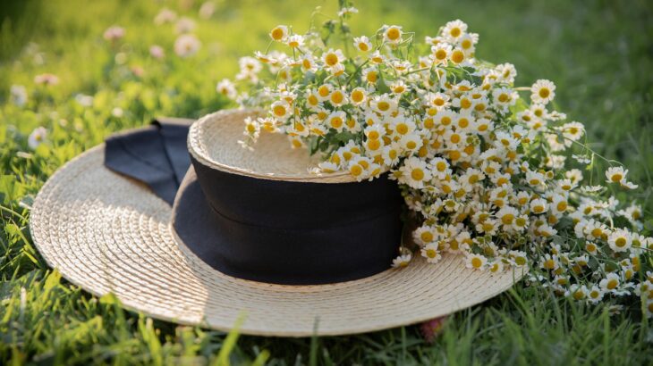 帽子と花束